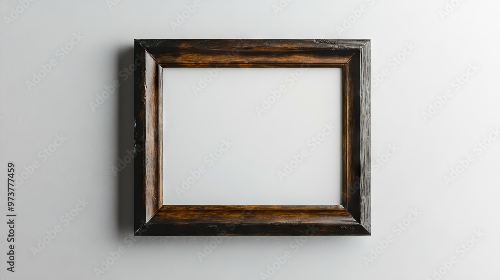 A picture frame hanging on a wall in a room A picture frame hanging on a wall in a room
