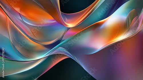 Colorful hues of random bright waves and patterns sparkles