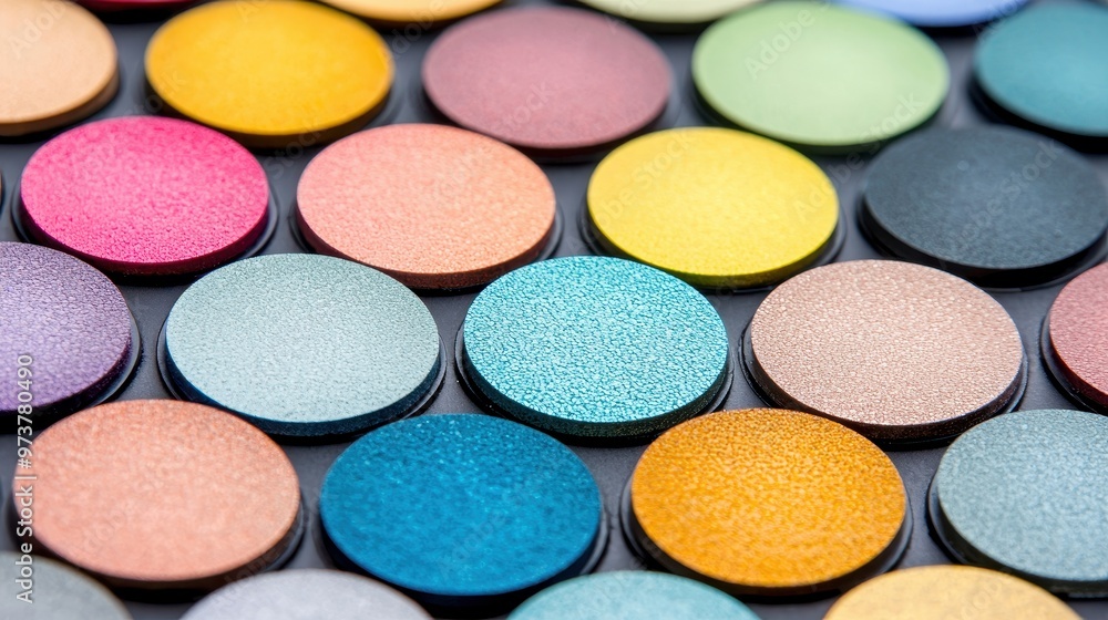 Colorful Eyeshadow Palette Closeup Colorful Eyeshadow Palette Closeup