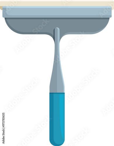Cleaning squeegee is removing dirt from glass surface, creating cleanliness and shine