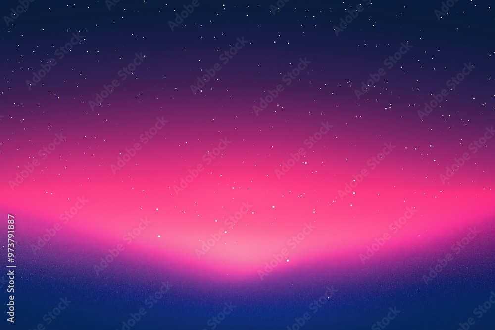 Pink and purple sky glowing on the horizon with stars above Pink and purple sky glowing on the horizon with stars above