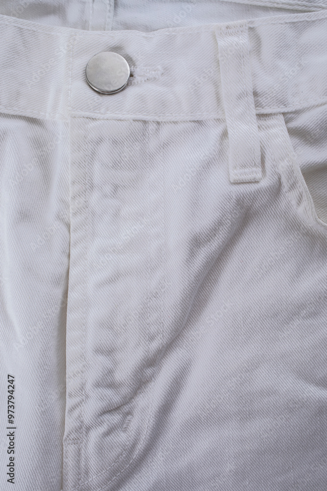 White casual cotton jeans textile background White casual cotton jeans textile background