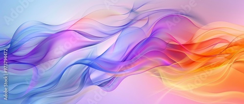 Abstract color lines create 3D rendering patterns. A completely new template for your business design. photo