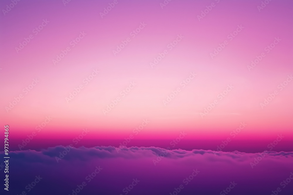 Pink and purple sunset sky transforming into night above the clouds Pink and purple sunset sky transforming into night above the clouds