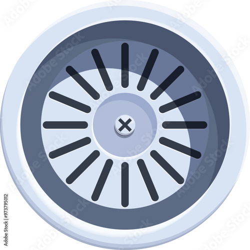 Circular sink drain strainer is preventing debris from entering the plumbing system