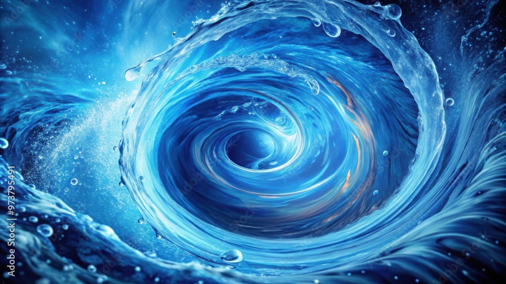 Blue swirling whirlpool with splashes on background, whirlpool, blue,isolated, vortex, water, flow, motion, liquid, swirl Blue swirling whirlpool with splashes on background, whirlpool, blue,isolated, vortex, water, flow, motion, liquid, swirl