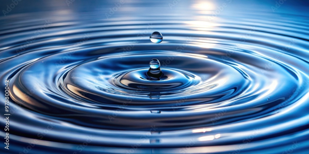 Clear water drop creating circular waves, water drop, clear,ripples, concentric circles, liquid, fluid, purity, nature, reflection Clear water drop creating circular waves, water drop, clear,ripples, concentric circles, liquid, fluid, purity, nature, reflection