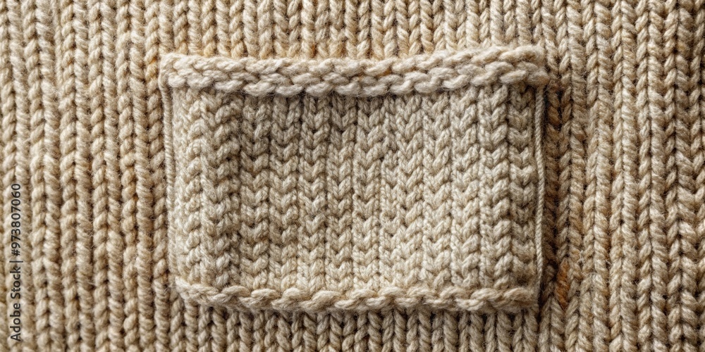 Fototapeta premium Close up of knitted pocket on wool sweater texture, knitted, pocket, wool, sweater, texture, close up, fabric, fashion, knitwear