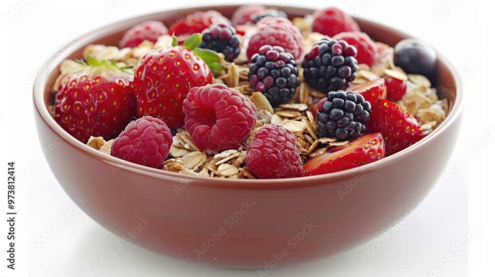 Nutritious Granola and Muesli with Fresh Berries Nutritious Granola and Muesli with Fresh Berries