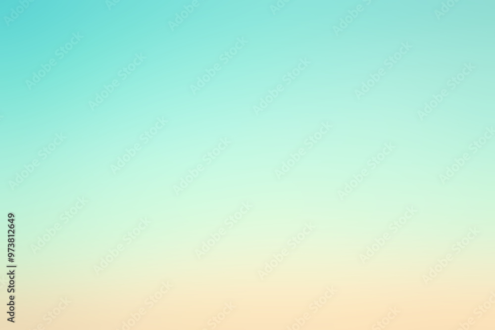 Turquoise blue and beige gradient background creating peaceful atmosphere