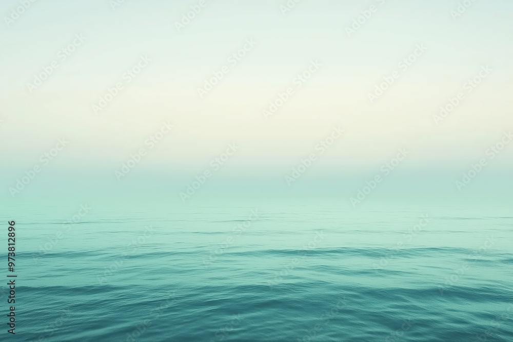 Obraz premium Calm ocean water meeting the sky on the horizon