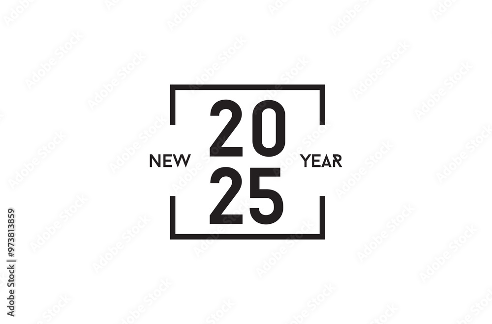 2025 happy new year logo design template vector illustration, Holiday Greeting Card for 2025 year 2025 happy new year logo design template vector illustration, Holiday Greeting Card for 2025 year