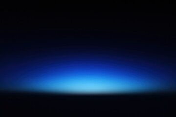 Abstract dark blue background with light glowing on horizon