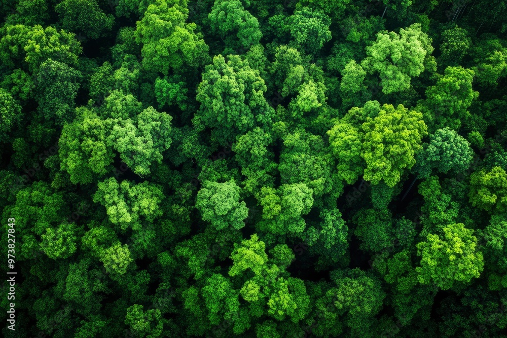 Verdant Canopy Aerial View of Dense Green Forest Symbolizing Ecological Health, ai Verdant Canopy Aerial View of Dense Green Forest Symbolizing Ecological Health, ai