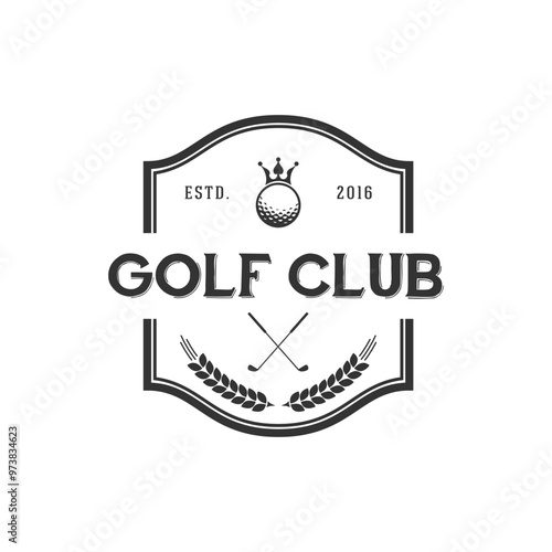golf club logo vector illustration
