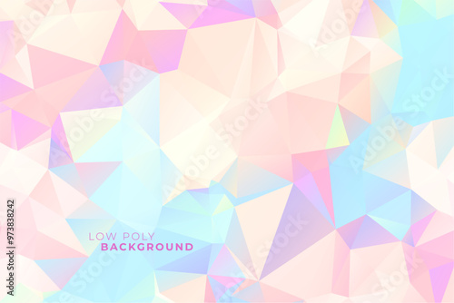 abstract style low poly pattern pastel background with diamond shape design