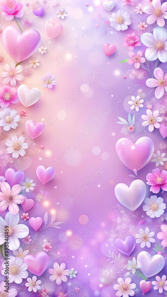 pink background with hearts pink background with hearts