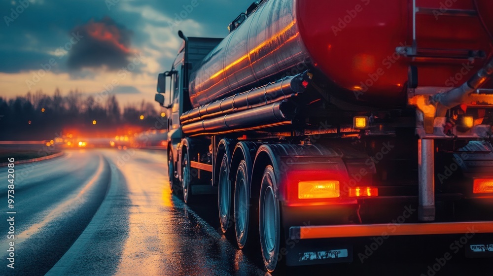 Emergency fuel delivery by tanker truck, responding to urgent needs Emergency fuel delivery by tanker truck, responding to urgent needs