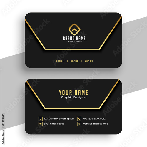 dark black professional visiting card template design