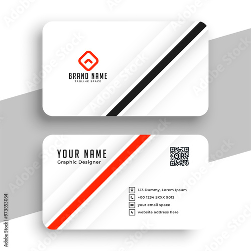 minimal style corporate visiting card template for individual info