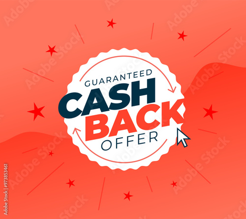 guaranteed cashback bonus offer background in modern style