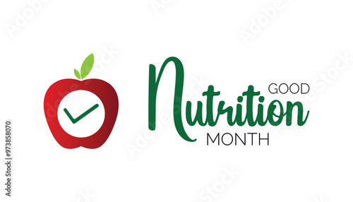 Good Nutrition month is observed every year on November. Medical Healthcare Awareness concept. background, placard, banner template Vector illustration design.