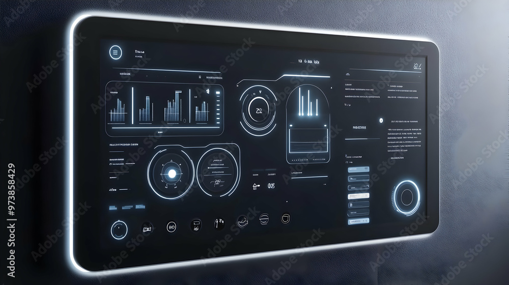 Futuristic User Interface Design - 3D Illustration Futuristic User Interface Design - 3D Illustration