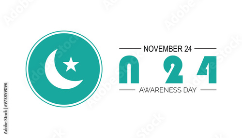 N24 awareness day is observed every year on November. Medical Healthcare Awareness concept. background, placard, banner template Vector illustration design.
