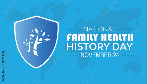 National Family health history day is observed every year on November. Medical Healthcare Awareness concept. background, placard, banner template Vector illustration design.