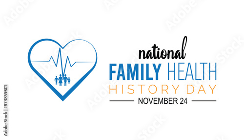 National Family health history day is observed every year on November. Medical Healthcare Awareness concept. background, placard, banner template Vector illustration design.