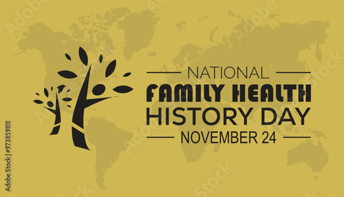 National Family health history day is observed every year on November. Medical Healthcare Awareness concept. background, placard, banner template Vector illustration design.