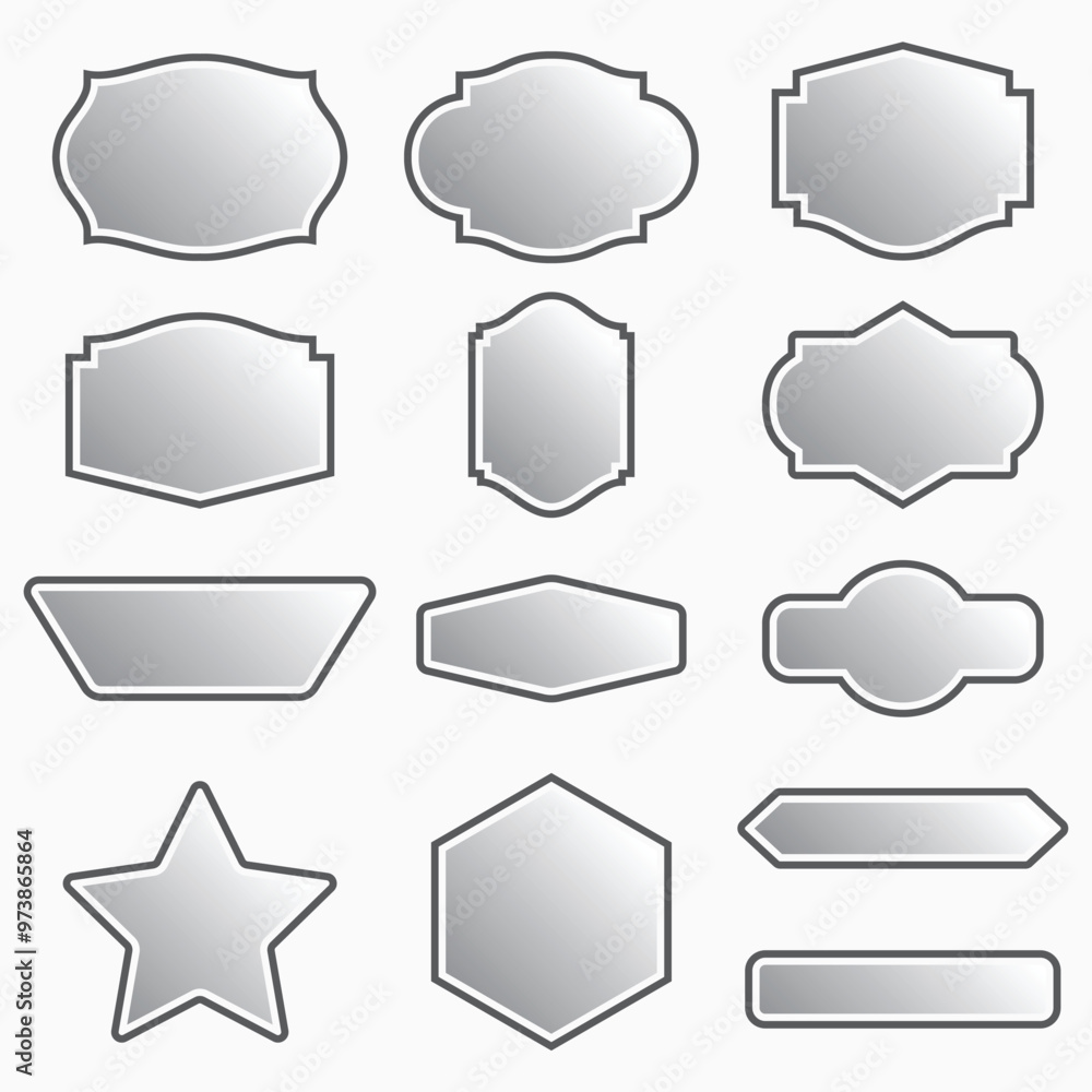 Shield Shape with Silver Gradient. Sheild security and guarantee safe and elegeant symbol Shield Shape with Silver Gradient. Sheild security and guarantee safe and elegeant symbol