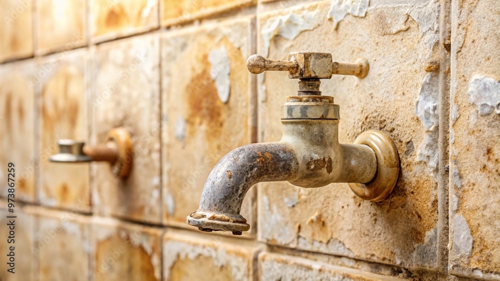faucet with limescale deposit and tiles with fungi problem faucet with limescale deposit and tiles with fungi problem