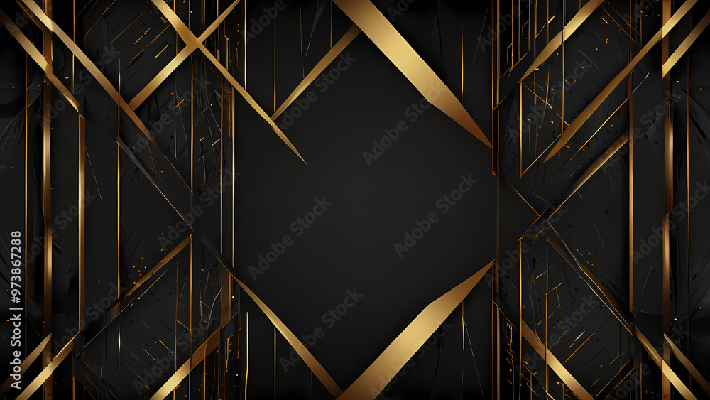 Abstract Black and Gold Geometric Pattern Background Abstract Black and Gold Geometric Pattern Background