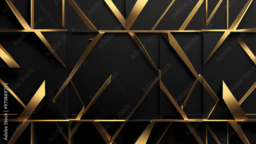 Abstract Black and Gold Geometric Pattern Background Abstract Black and Gold Geometric Pattern Background