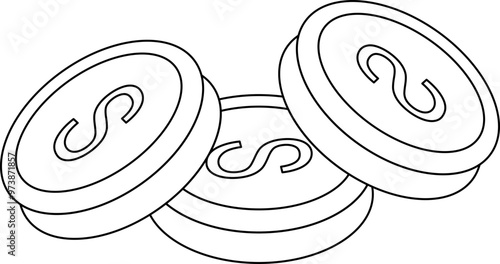 Coin Line Art