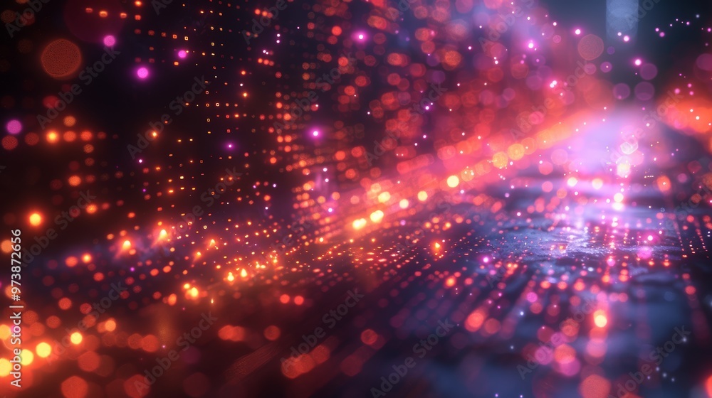 Futuristic Digital Background with Glowing Particles and Neon Lights for Technology and Innovation Themes Futuristic Digital Background with Glowing Particles and Neon Lights for Technology and Innovation Themes