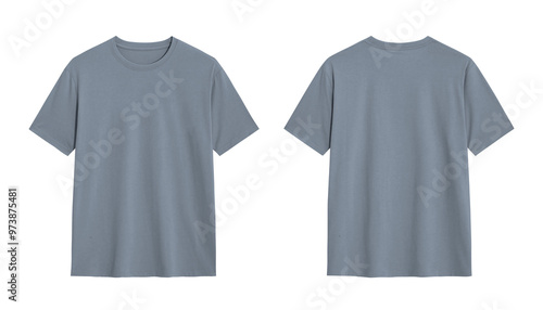 Gray T Shirt Mockup, Front and Back View for Apparel Design