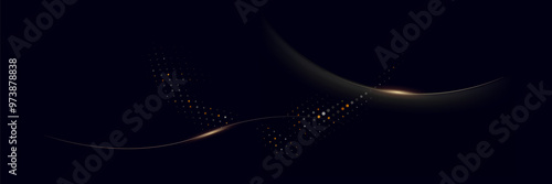 Black background with elegant effect. Vector illustration