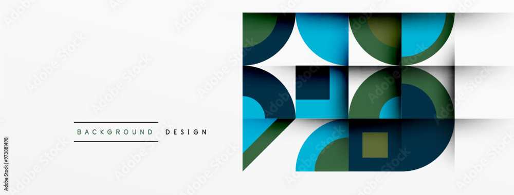 Geometric design abstract background - circles squares Geometric design abstract background - circles squares