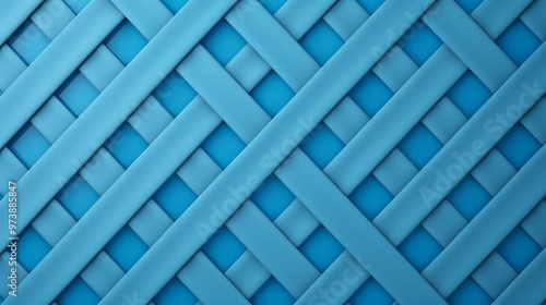 Abstract blue woven pattern background creating a textured geometric look. Ideal for design, wallpaper, or digital projects.