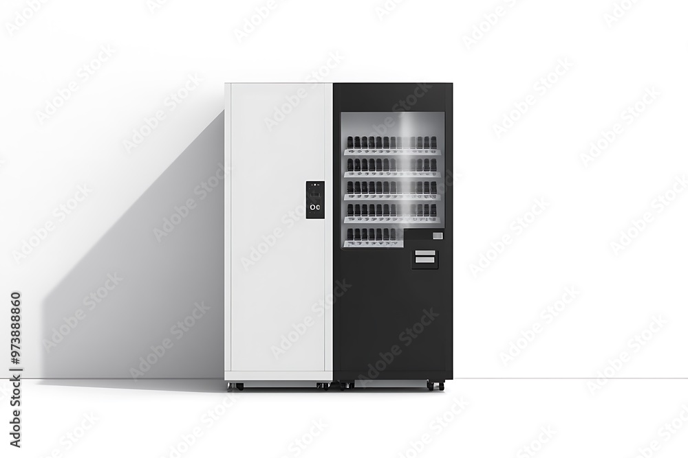 Black and white vending machine mockup Black and white vending machine mockup