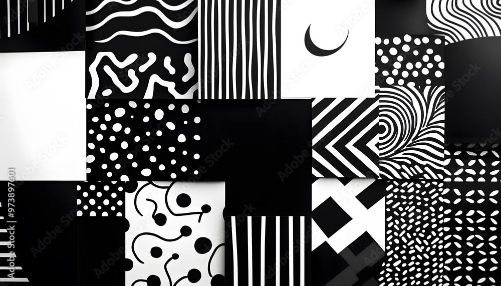 Stick to monochrome patterns like stripes, polka dots, or abstract swirls for a visually interesting yet subtle design Stick to monochrome patterns like stripes, polka dots, or abstract swirls for a visually interesting yet subtle design