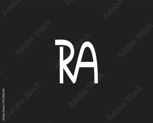 Initial letter RA logo design vector