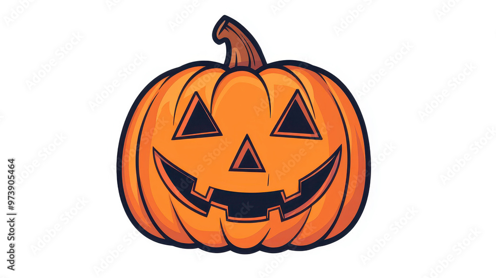 Fototapeta premium A stunning jackolantern, masterfully carved with intricate designs, perfect for your Halloween decor.