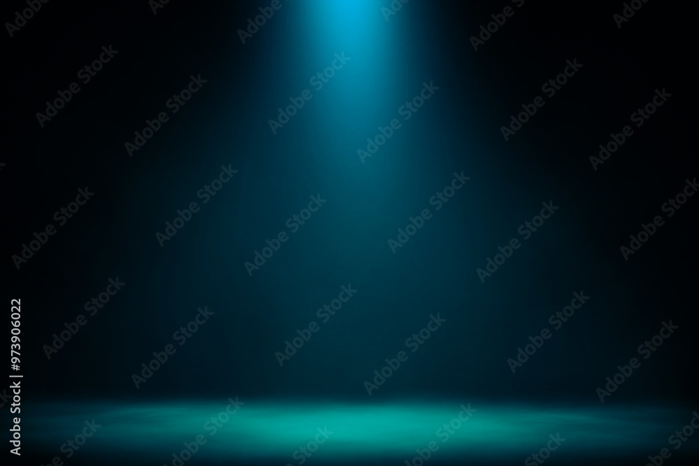 Obraz premium Dramatic spotlight blue entertainment background.