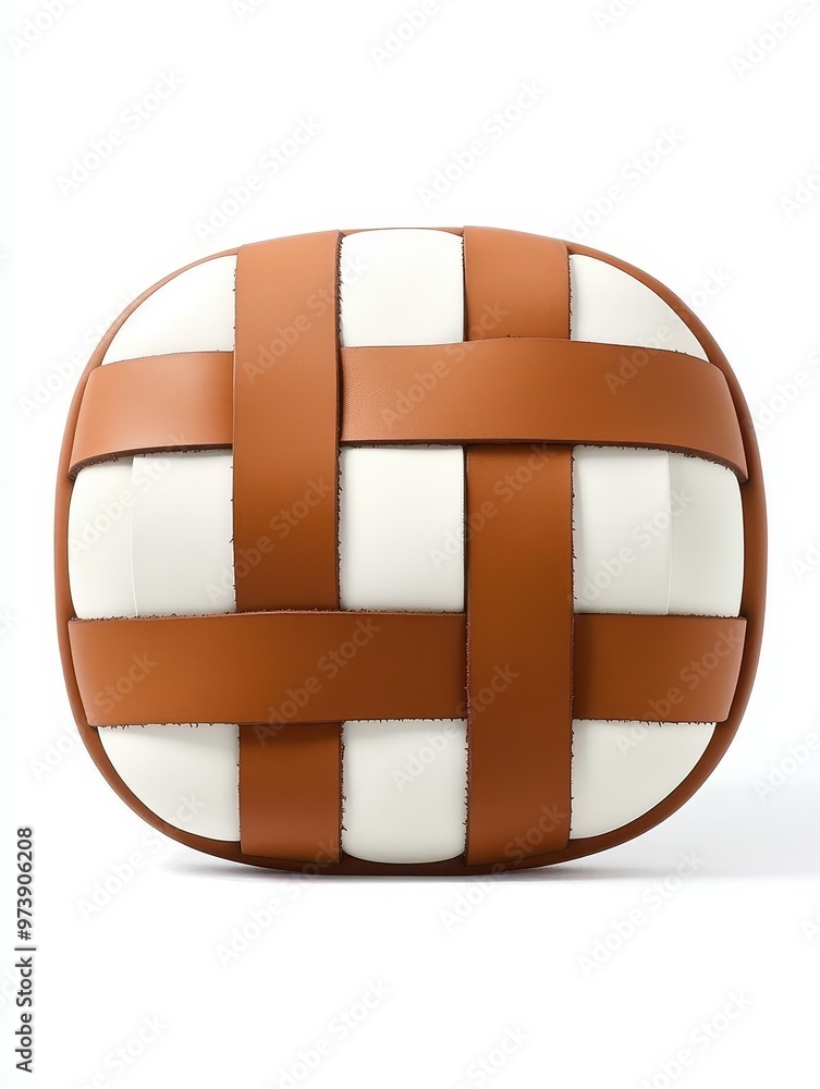 A sleek leather and white woven coaster, marrying modern design with functional elegance for your home dcor. A sleek leather and white woven coaster, marrying modern design with functional elegance for your home dcor.
