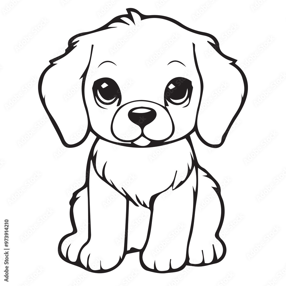 Puppy line art Puppy line art