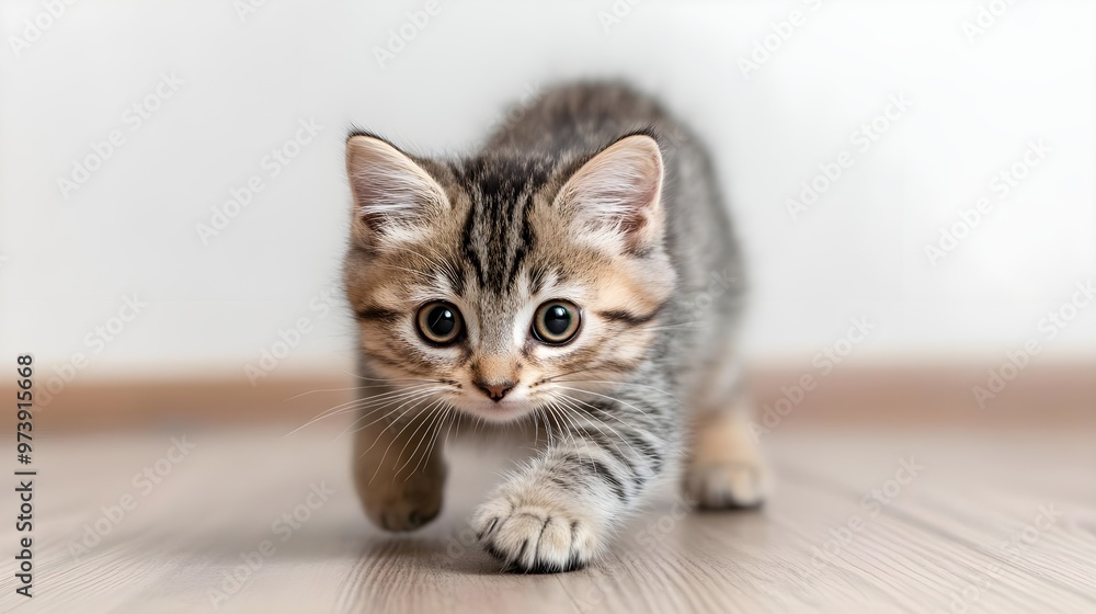 A curious kitten explores its surroundings with playful energy, showcasing its adorable features and vibrant personality. A curious kitten explores its surroundings with playful energy, showcasing its adorable features and vibrant personality.