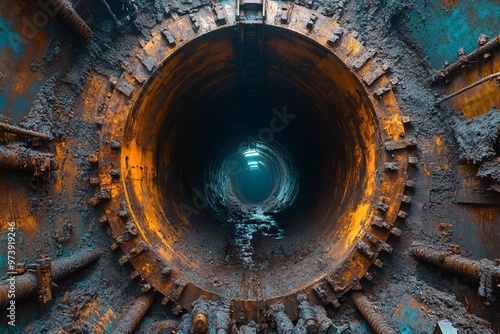 Rusty Tunnel Entrance with Light at the End